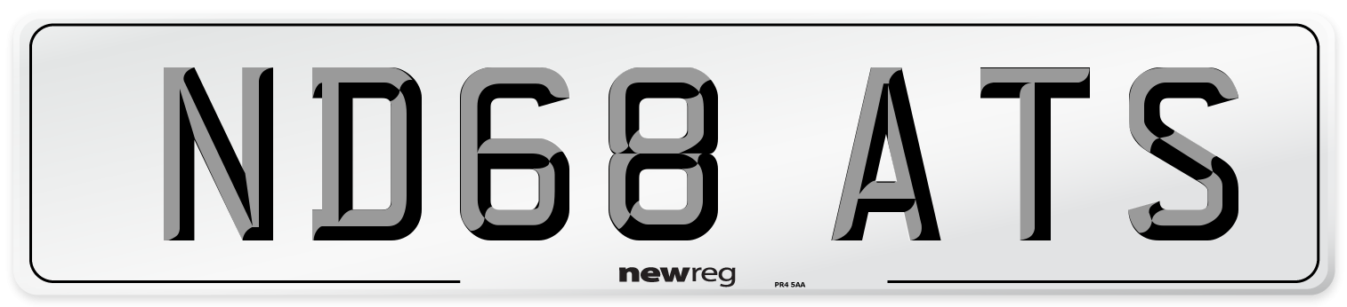 ND68 ATS Number Plate from New Reg